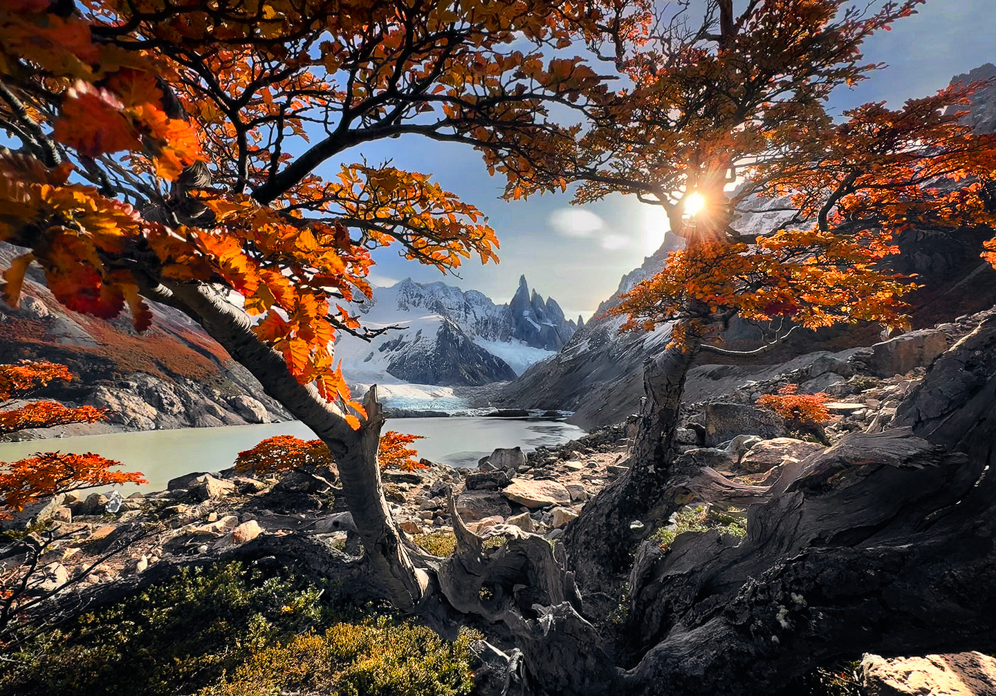 Autumn colors of Patagonia mountains during the Photo Tour